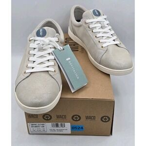 Revitalign Empire Women's Leather‎ Sneakers Sz 12 B Narrow - Oatmeal Grey NIB